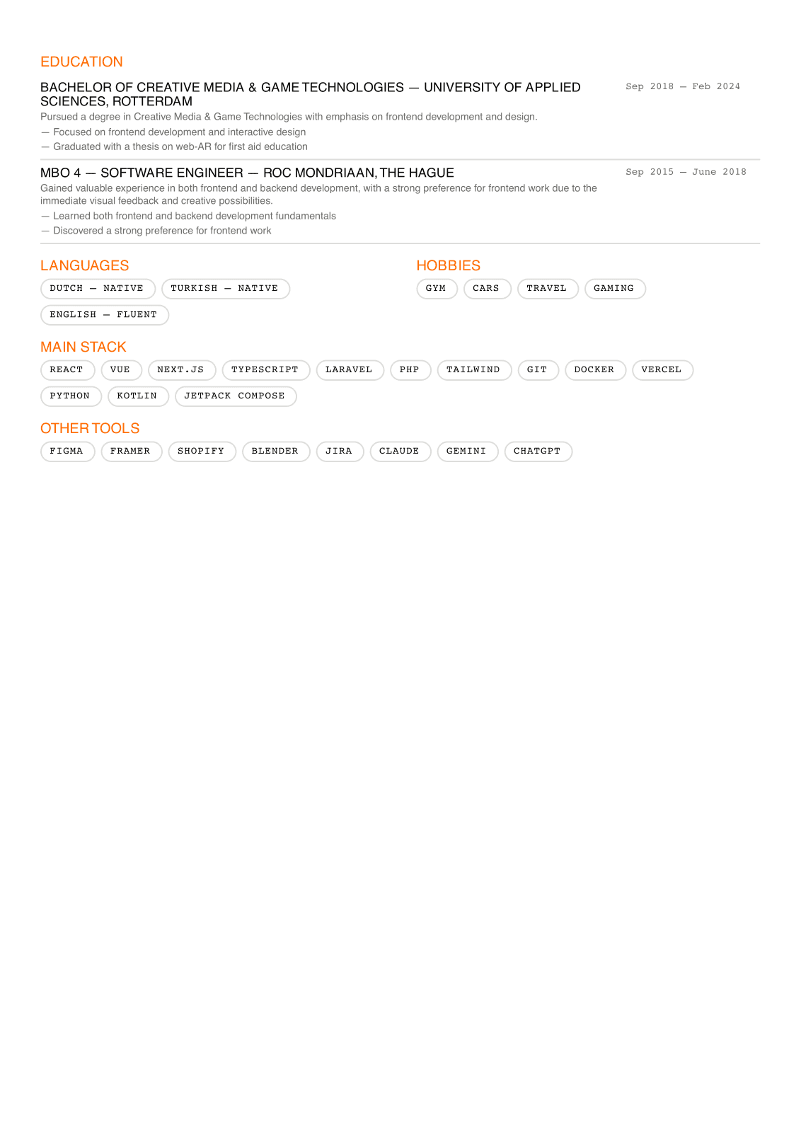 Ismail Kayadelen — CV (2/2)